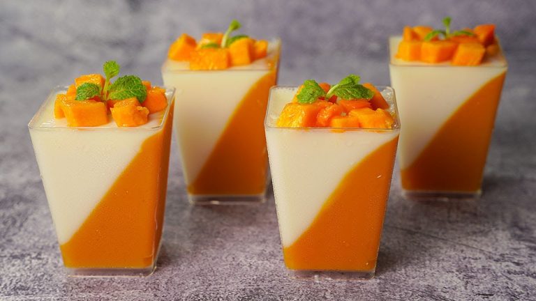 Mango Panna Cotta Recipe | Easy No Bake Dessert Recipe | Yummy
