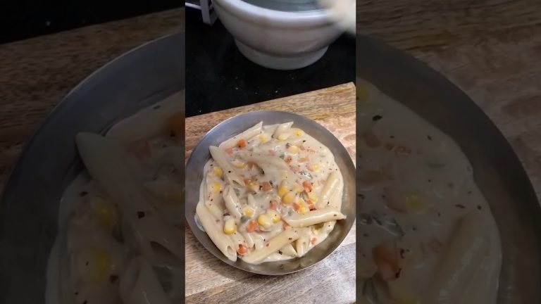 Desi style Creamy white cheese pasta | easy one pot pasta #recipe #cooking #shorts