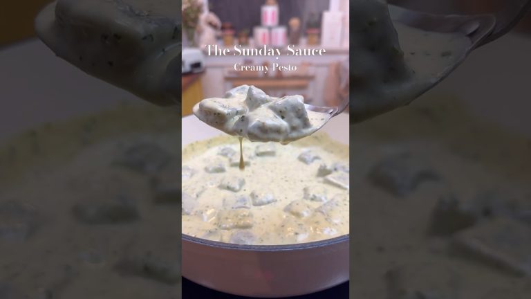 Creamy Pesto Alfredo… #pasta #shorts