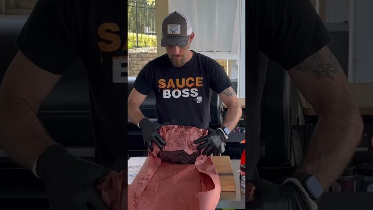 Overnight Backyard Brisket on a Pellet Grill | FULL VIDEO ON CHANNEL #brisket #shortrecipe #bbqlife