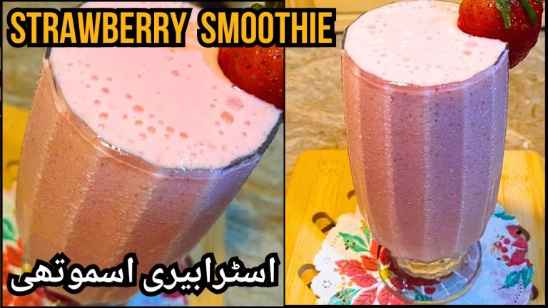 4-Ingredient Simple Strawberry Banana Smoothie | How to Make a Healthy Smoothie | Healthy Recipes