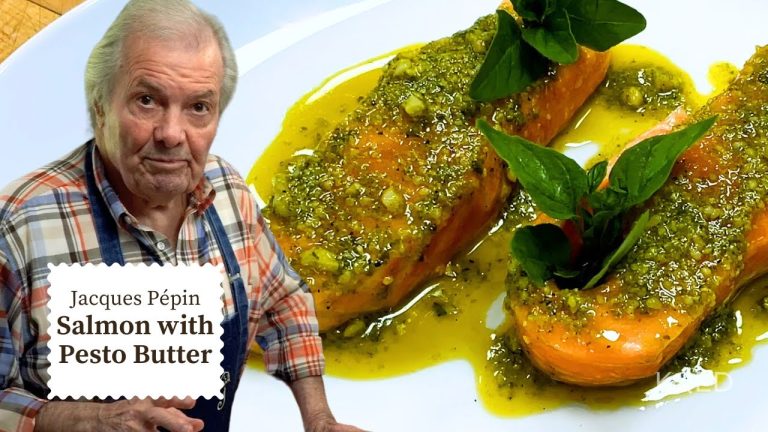 Jacques Pépin's Salmon with Creamy Pesto Butter  | Cooking at Home  | KQED