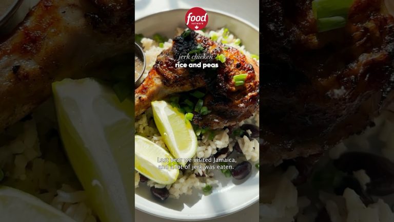 Jerk Chicken Rice and Peas 🍗 #carribbean