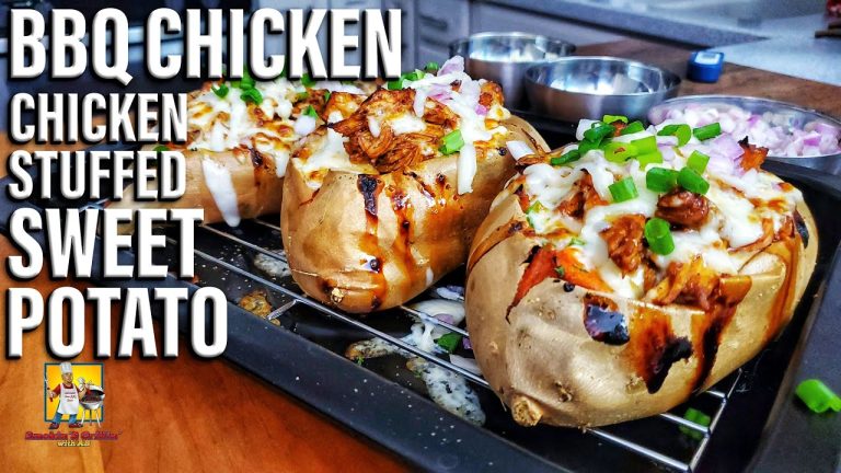 BBQ Chicken Stuffed Sweet Potatoes