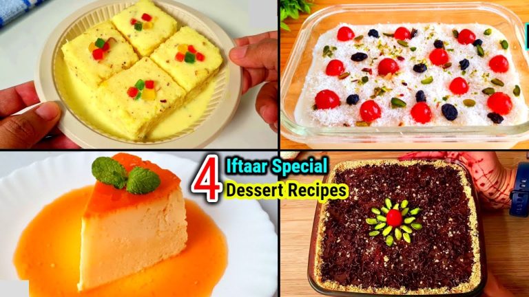 4 Delicious Ramadan Special Dessert Recipes | dessert recipes for Iftar | Quick & Easy Desserts 2024