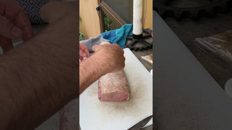 Texas Smoked PORK LOIN! #smoked pork loin #pork loin