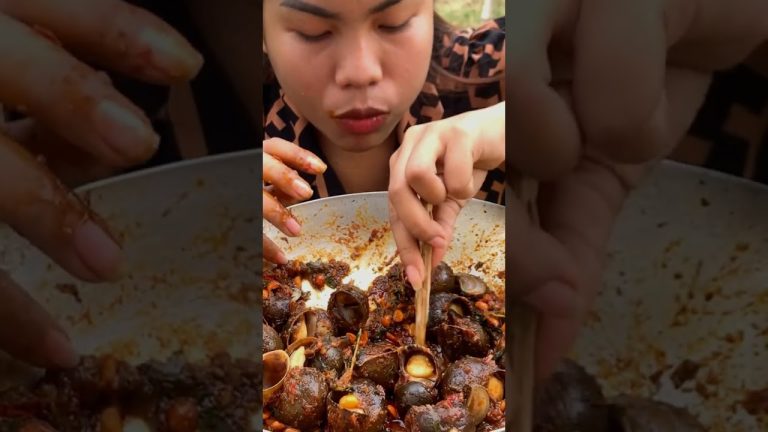 So delicious snail fried , food recipe #short #shorts