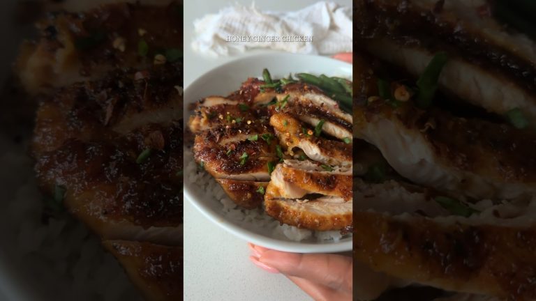 🫚 HONEY GINGER CHICKEN | Easy, 2-minute Recipe #shortsfeed #shorts #easyrecipe #chickendinner #fyp