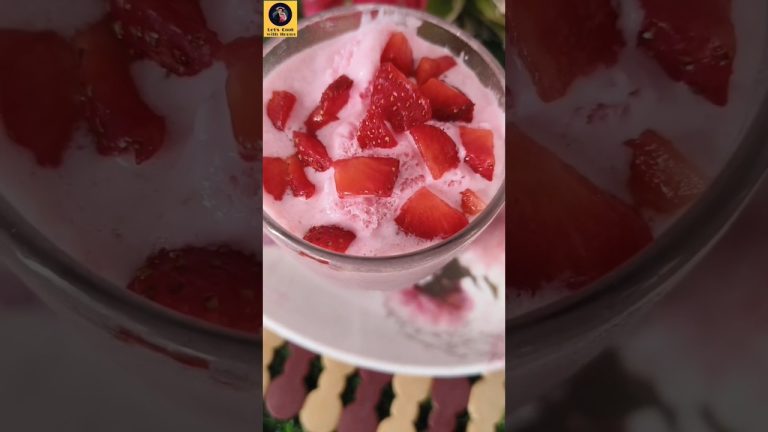 Summer special Strawberry Milkshake | Milkshake recipes #milkshake #shorts