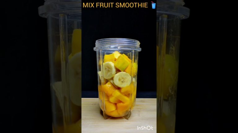 MIX FRUIT SMOOTHIE 🥤 cooking with idiot 😋 #asmr #cooking #trending #shorts