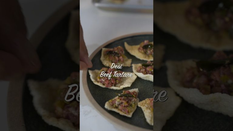 DESI BEEF TARTARE #chefromainavril (full on IG) w/ @chefdevanofficial