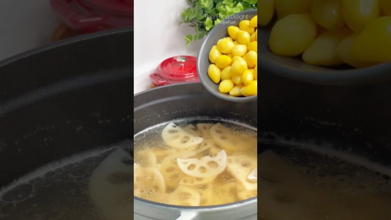 EASY Lotus Root & Pork Ribs Soup recipe #shorts #soup #cooking