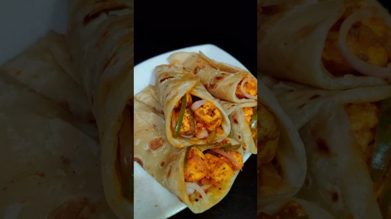 Paneer Kathi Roll #shorts #recipe #asmr #paneerkathiroll #paneerroll