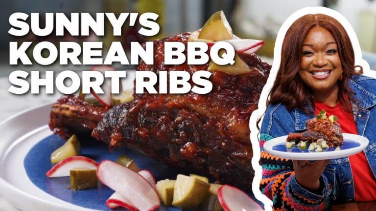 Sunny Anderson's Korean BBQ Short Ribs with Pickled Radish & Cucumber | The Kitchen | Food Network