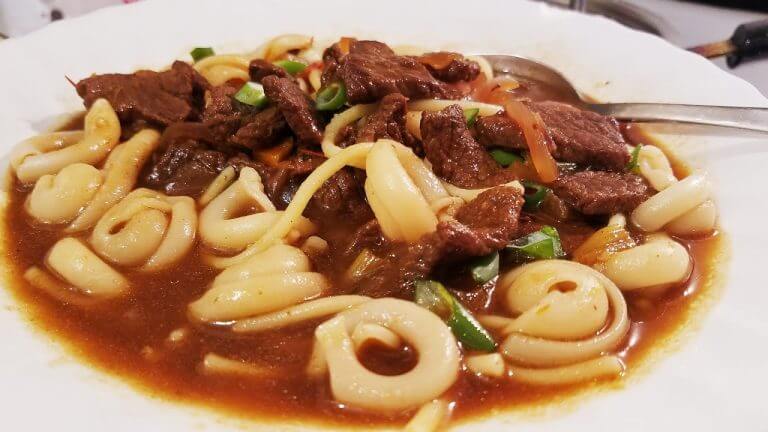 DELISH BEEF PASTA SOUP #shorts #asmr