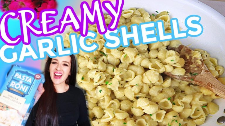 CREAMY GARLIC SHELLS | QUICK & EASY SIDES | DINNER | PASTA RECIPES