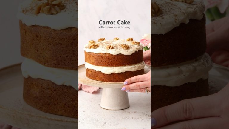 CARROT CAKE RECIPE: Jessiebakescakes.com 🥕🍰 #carrotcake #recipe #baking #foodblogger #shortsfeed