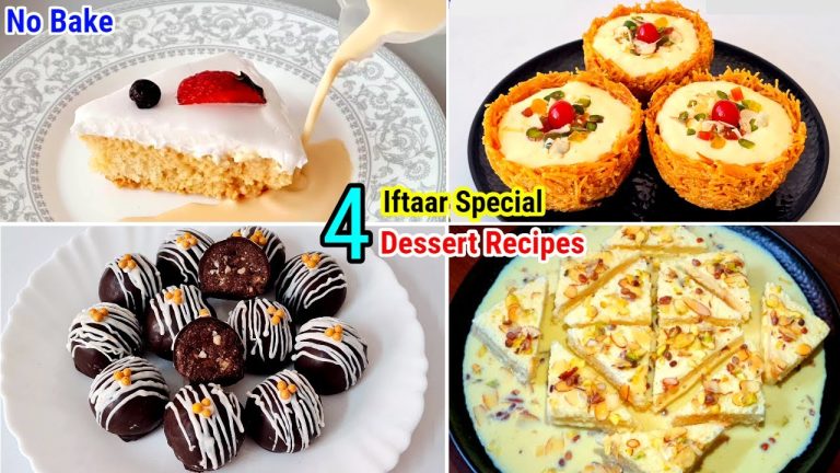 4 Delicious Ramadan Special Dessert Recipes | dessert recipes for Iftar | Quick & Easy Desserts 2024