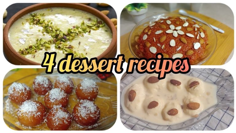 4 dessert recipes || Ras malai|| gulaab jamun || gajar ka halwa || qissa khawani kheer