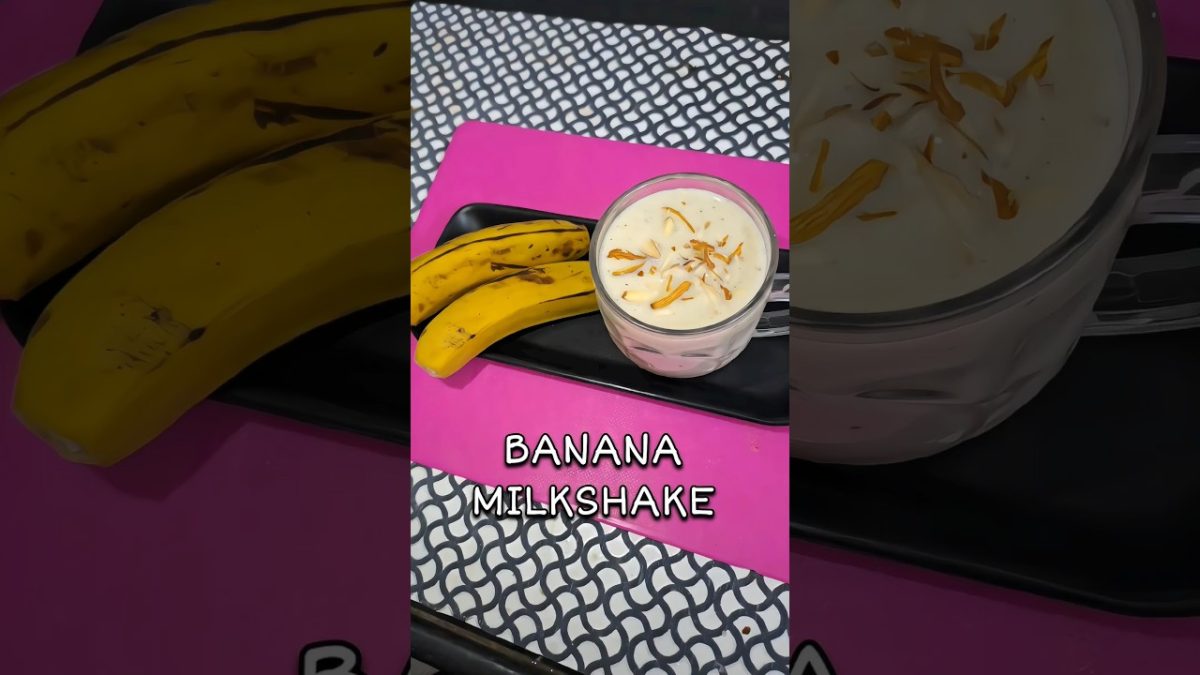 Banana MilkShake 🤤 #shorts #milkshake #ramadan #summerdrinks