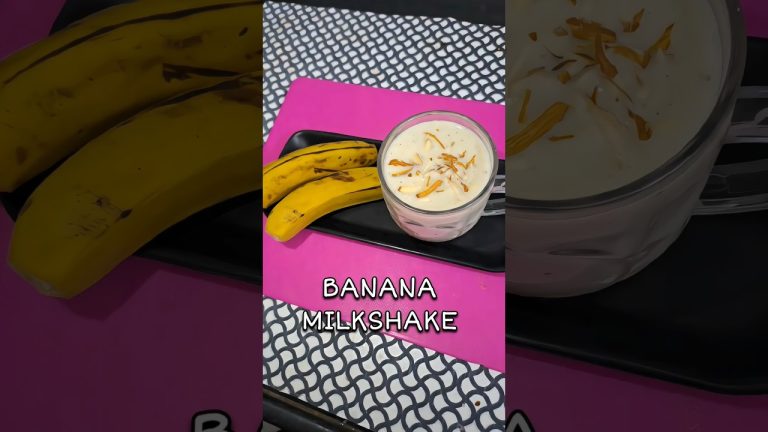 Banana MilkShake 🤤 #shorts #milkshake #ramadan #summerdrinks