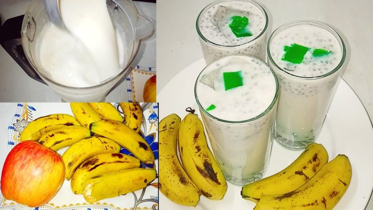Quick & easy Just 2- mint banana shake | banana milkshake recipe | banana with apple shake…