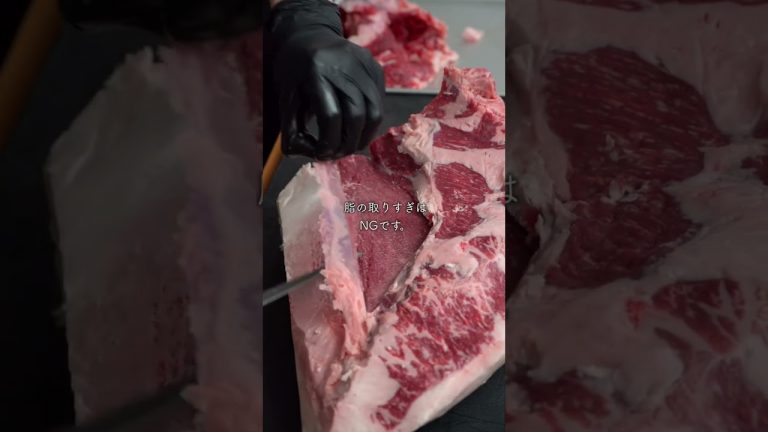 和牛香と肉肉しさが魅力の短角牛、美味しいです。 #nikuhack #asmr #肉磨き #ステーキ