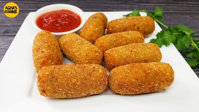 Crispy Chicken Aloo Rolls Recipe, Chicken Potato Croquettes, Chicken Croquettes Ramadan Recipe,iftar
