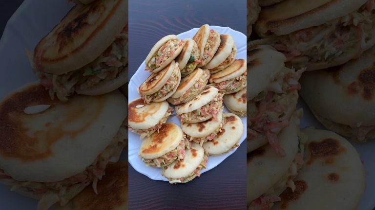 Creamy pita bread pockets recipe #shorts #breadpockets #shawarmabread #shawarmabreadpockets