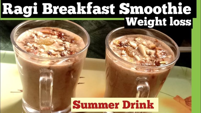 Ragi Breakfast Smoothie -No sugar- weight loss, रागी स्मूदी रेसिपी,Ragi Highprotein Millet Smoothie