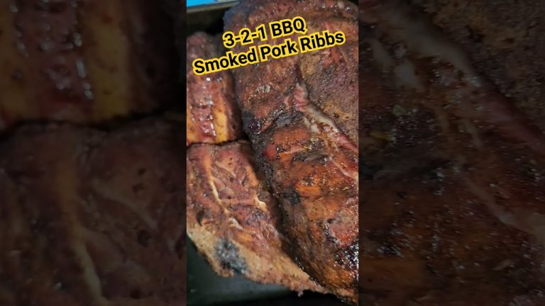 3-2-1 BBQ Smoked Pork Ribs. 3 hours Smoked. 2 hours in foil. 1 hour on smoke grill.