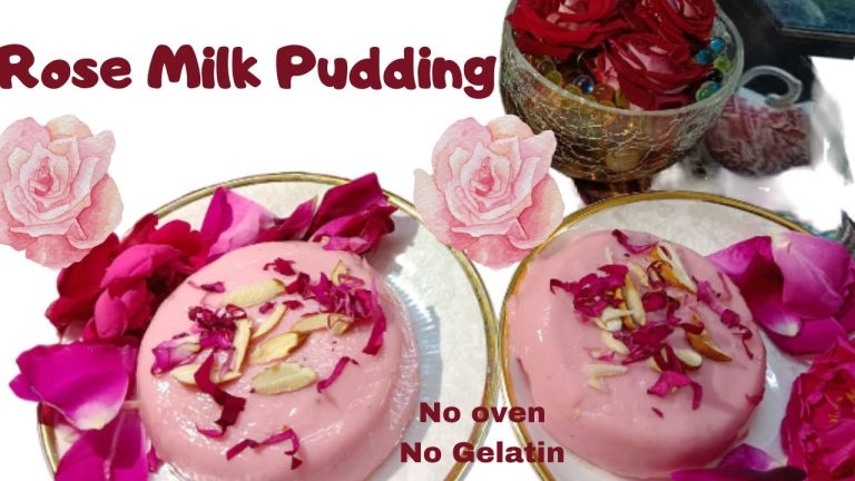 Super Soft Rose Milk Pudding | No Bake Dessert | Dessert Recipes | Pudding Recipe | Sweet Recipes