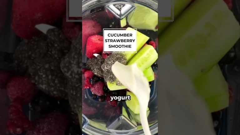 Cucumber Strawberry Smoothie|Blueberry Cucumber Smoothie#viral #shortsvideo #smoothie #bestsmoothie