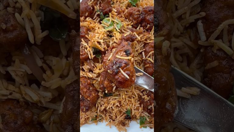 Chicken 59🍗Rice: Recipe in Description #shorts #youtubeshorts #chicken65 #chickenfriedrice