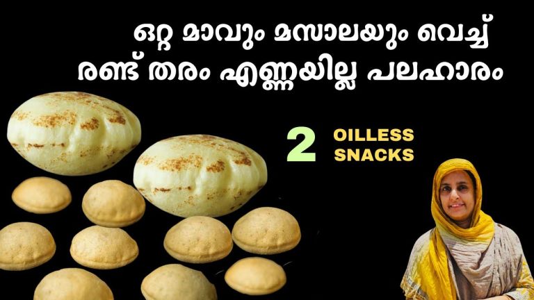 എണ്ണയില്ലാതെ രണ്ട് തരം വെറൈറ്റി സ്നാക്ക്സ് | chicken snacks recipes malayalam easy / Iftar special