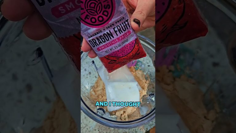 High Protein Coconut Dragon fruit Smoothie #vegan #veganrecipes #highprotein #smoothies #breakfast