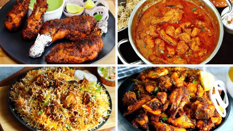 ఇంట్లో ఈజీగా చేసుకొనే 4రకాల చికెన్ రెసిపీస్😋 4 Different Chicken Recipes In Telugu | Chicken Recipe