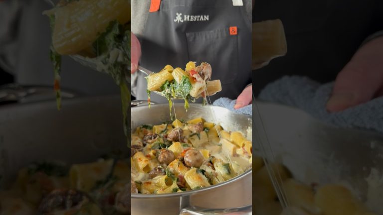 Creamy Mushroom Pasta Bake 🍄 #pastarecipe #pastalover