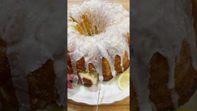 Lemon Bubble Bread🍋 No Knead! Super easy and fluffy. 🍋🥖#shorts #food #recipe #lemon