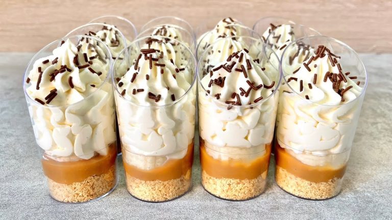 Banoffee pie mini dessert cups | No bake dessert shots – Easy & Yummy!