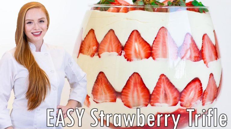 Super EASU Strawberry Trifle Recipe!! No-Bake Dessert Recipe!