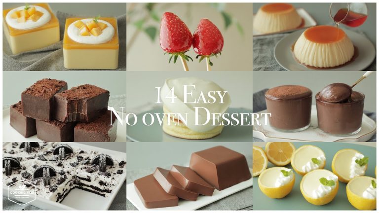 14가지 쉽고 간단한 노오븐 디저트 모음.zip : 14 Easy No-Oven Dessert Recipe | 홈베이킹 영상 모음 Baking Video | Cooking tree