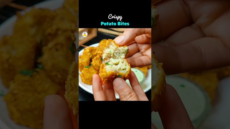 Potato Bites Short Recipe By Food & Art #potatosnacks #potatorecipe #foodandart2021 #iftarrecipe