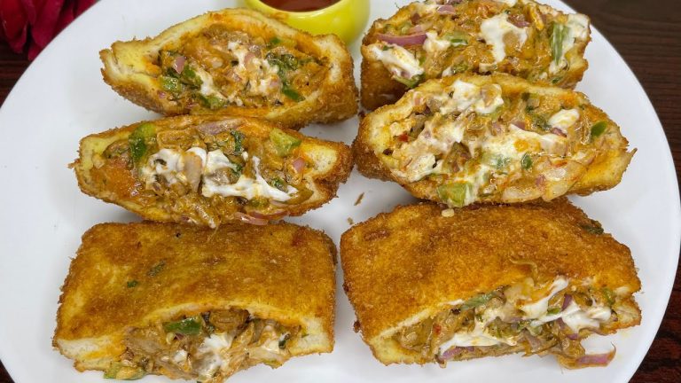 Chicken Bread Pockets Recipe | Crispy, Creamy, and Easy & Tasty Recipe | Iftar Special Snacks Recipe