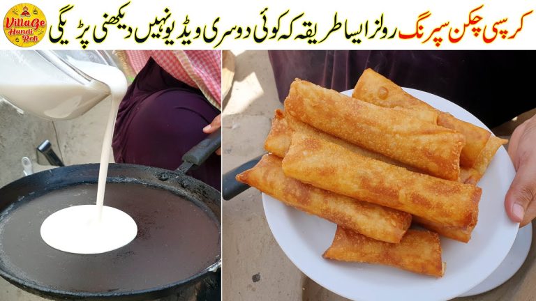 Spring Rolls Recipe | How to make Spring Rolls Recipe | Village Handi Roti