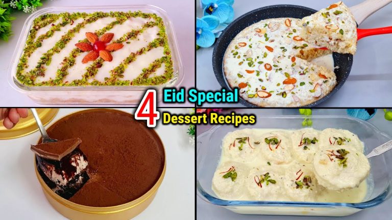 4 Delicious Ramadan/Eid Special Dessert Recipes |dessert recipes for Eid |Quick & Easy Desserts 2024