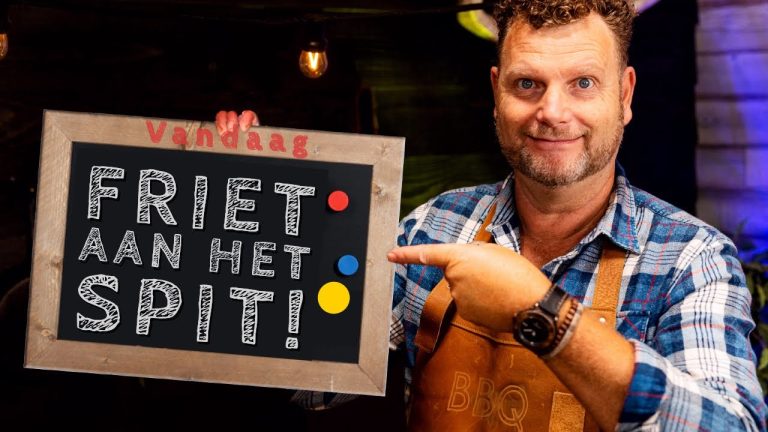 Gegrilde KIP met FRIET en APPELMOES op de BBQ!