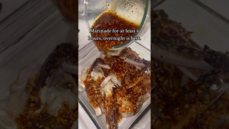 Part 1 of 2 — Raw Marinated Crab Recipe 🦀 #KoreanFood #RawMarinatedCrab #recipe #seafood #shorts