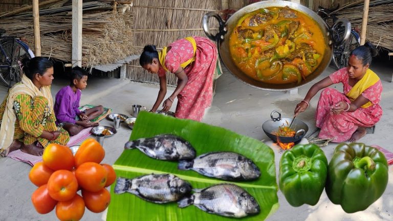 How Santali Women Cooking RIVER TELAPIA FISH Recipe in village style | Rural villagers lifestyle