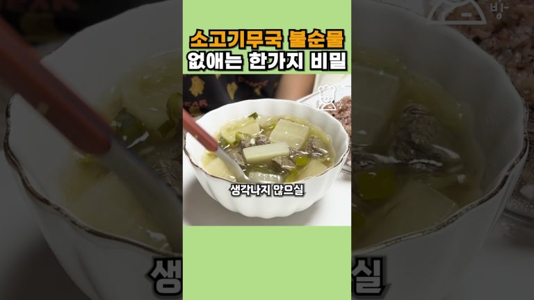 친정엄마까지 난리난 볶지않고 역대급 소고기무국 끓이는 방법 #shorts